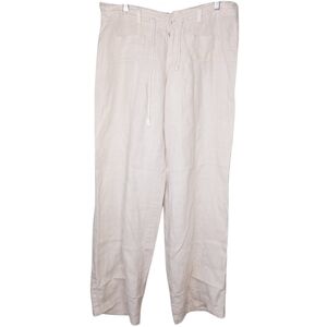 Vintage Linen Lagenlook Distressed Coastal Grandma Pants